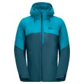 Jack Wolfskin Winterjacke Feldberg 3in1 (sehr wasser- und winddicht, mit Innenjacke) korallblau Damen